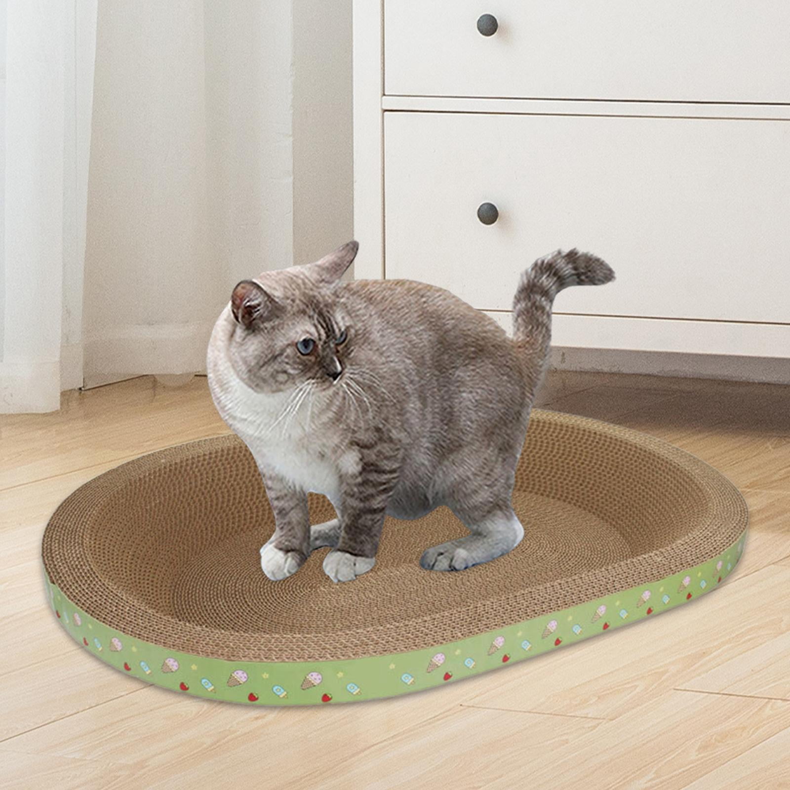 oshhnii Cat Scratcher Cardboard Bed Cat Scratch Pad Bowl Cardboard Lounge Bed for Small 53cmx37cmx8.5cm