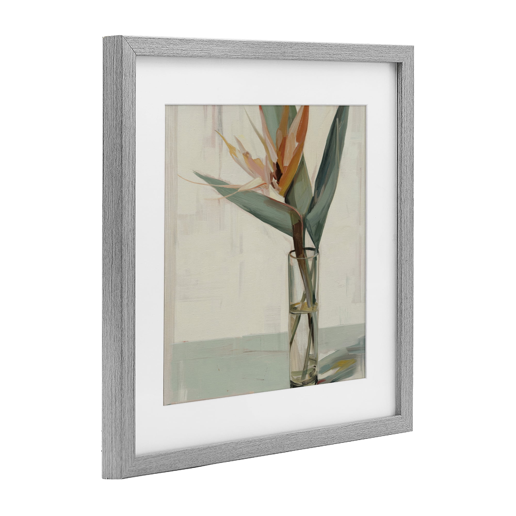 Stupell Industries Exotic Island Bloom Gray Framed Print Under Glass, design by Svetlana Aleynikova