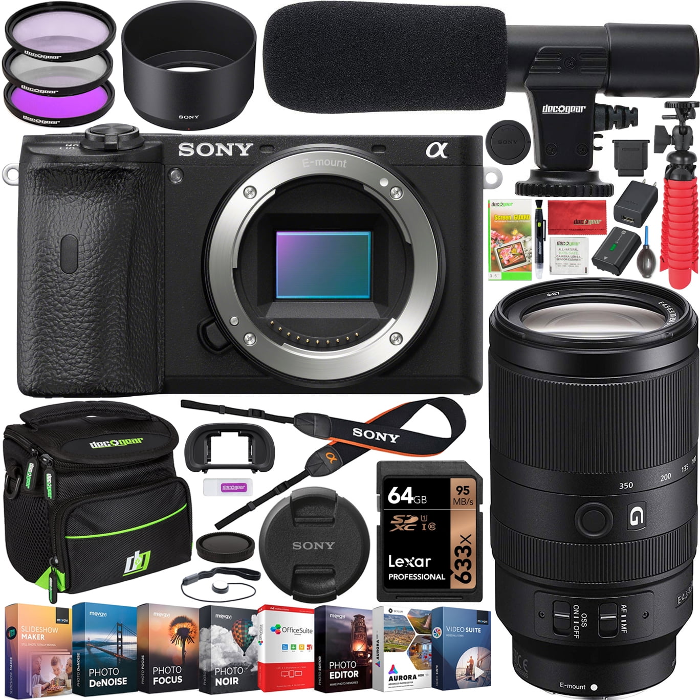 Sony A6600 Mirrorless Camera 4k Aps C Camera Body Ilce 6600b Bundle With 70 350mm F4 5 6 3 G Oss Super Telephoto Lens Selg Deco Gear Microphone Case Bag Photo Video Software Kit Accessories Walmart Com Sony A6600 Mirrorless Camera 4k Aps C Camera Body Ilce 6600b Bundle With 70 350mm F4 5 6 3 G Oss Super Telephoto Lens Selg Deco Gear Microphone Case Bag Photo Video Software Kit Accessories Walmart Com