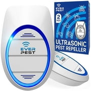 Ultrasonic Pest Repeller Mosquito, Rodent Control Plug in Device - Reject Roaches, Insects, Mice, and Ants - Indoor Plug In Pest Rellent | Up to 1600 Sq Ft Coverage (2Pk) by Ever Pest