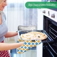 thumbnail image 7 of Oven Mitts 2 Pcs Pot Holders Sets Heat Resistant Hot Pads for Kitchen Cooking Baking 7"x9.8" Blue Yellow Block, 7 of 7
