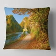 thumbnail image 2 of Designart Dunajec River Gorge in Autumn - Landscape Photo Throw Pillow - 18x18, 2 of 5