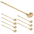 thumbnail image 2 of 8 Piezas Cucharas de Café de 6,7 Pulgadas, Cucharas Agitadoras, Cucharas de Té de Mano Largo, Cucharaditas Doradas, Cucharas Doradas, Cucharas de Té Helado, 2 of 5