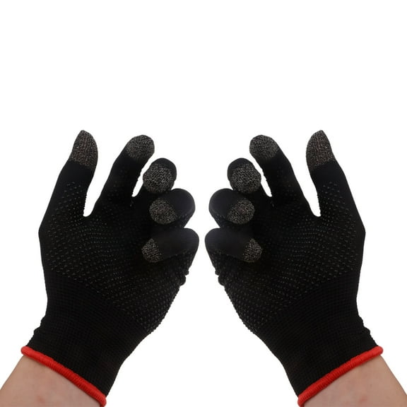 Sweat Proof Non-Scratch Sensitive for Touch Screen Gaming Finger Thumb Sleeve Gloves For PUBG Hand Cover Game Controller