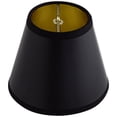 thumbnail image 6 of Set of 2 Empire Lamp Shades Black Paper Small 3" Top x 5" Bottom x 4" High Candelabra Clip-On Fitting, 6 of 8