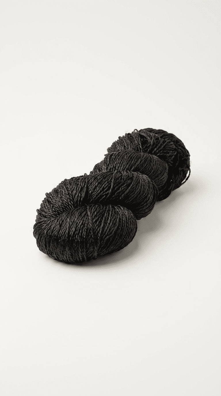 Knitsilk 3 Ply 100% Mulberry Silk Lace Weight Yarn, Black