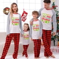 thumbnail image 3 of Pijamas familiares a juego de Navidad, conjuntos de pijamas a cuadros blancos y negros, Just Who Loves Christams en julio, 3 of 4