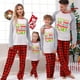 thumbnail image 3 of Pijamas familiares a juego de Navidad, conjuntos de pijamas a cuadros blancos y negros, Just Who Loves Christams en julio, 3 of 4