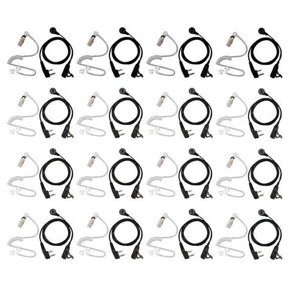 20X 2Pin PTT MIC Headset Covert Acoustic Tube In-Ear Earpiece for UV-5R -888S CB Radio Accessories