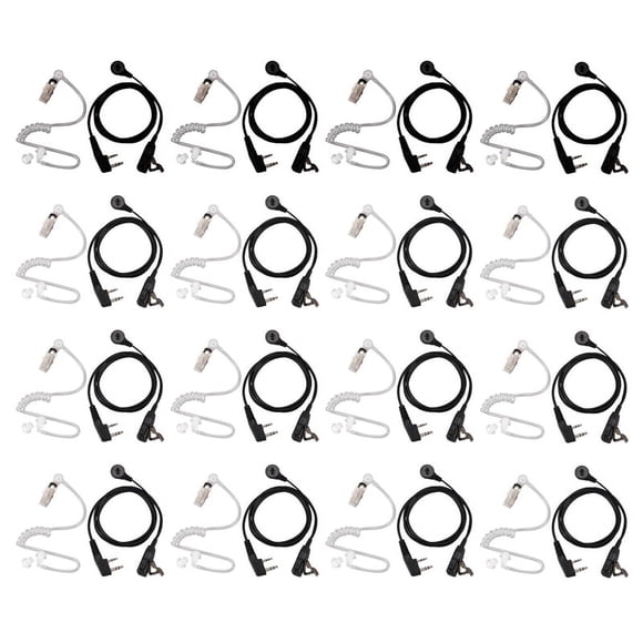 20X 2Pin PTT Micro Casque Tube Acoustique Caché Oreillette Intra-Auriculaire pour UV-5R -888S CB Radio Accessoires