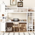 thumbnail image 2 of Full-size Loft Bed with L-shaped Desk | Great for Working and Studying, Comes with Assembly Guide, 2 of 2