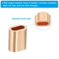 thumbnail image 4 of 1/8"/3mm Wire Rope Crimping Loop Sleeve Copper Single Oval Hole Cable Crimps, Golden, 10 Pack, 4 of 5