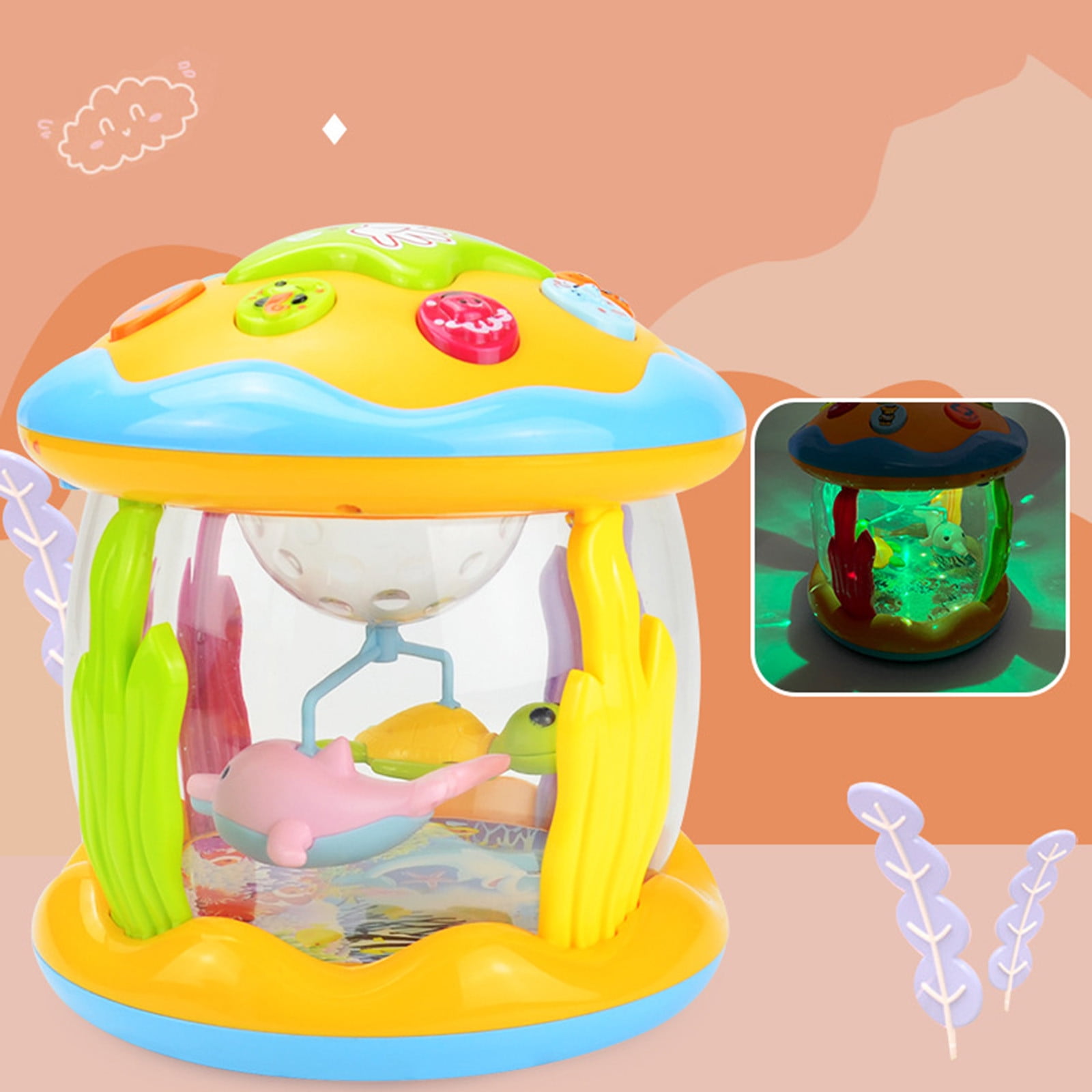 Ocean Projector Baby Toy - Rotating Light & Music Toy for Crawling | 360Â° Underwater Adventure for 6-24 Months | Interactive Learning & Sensory Playâ