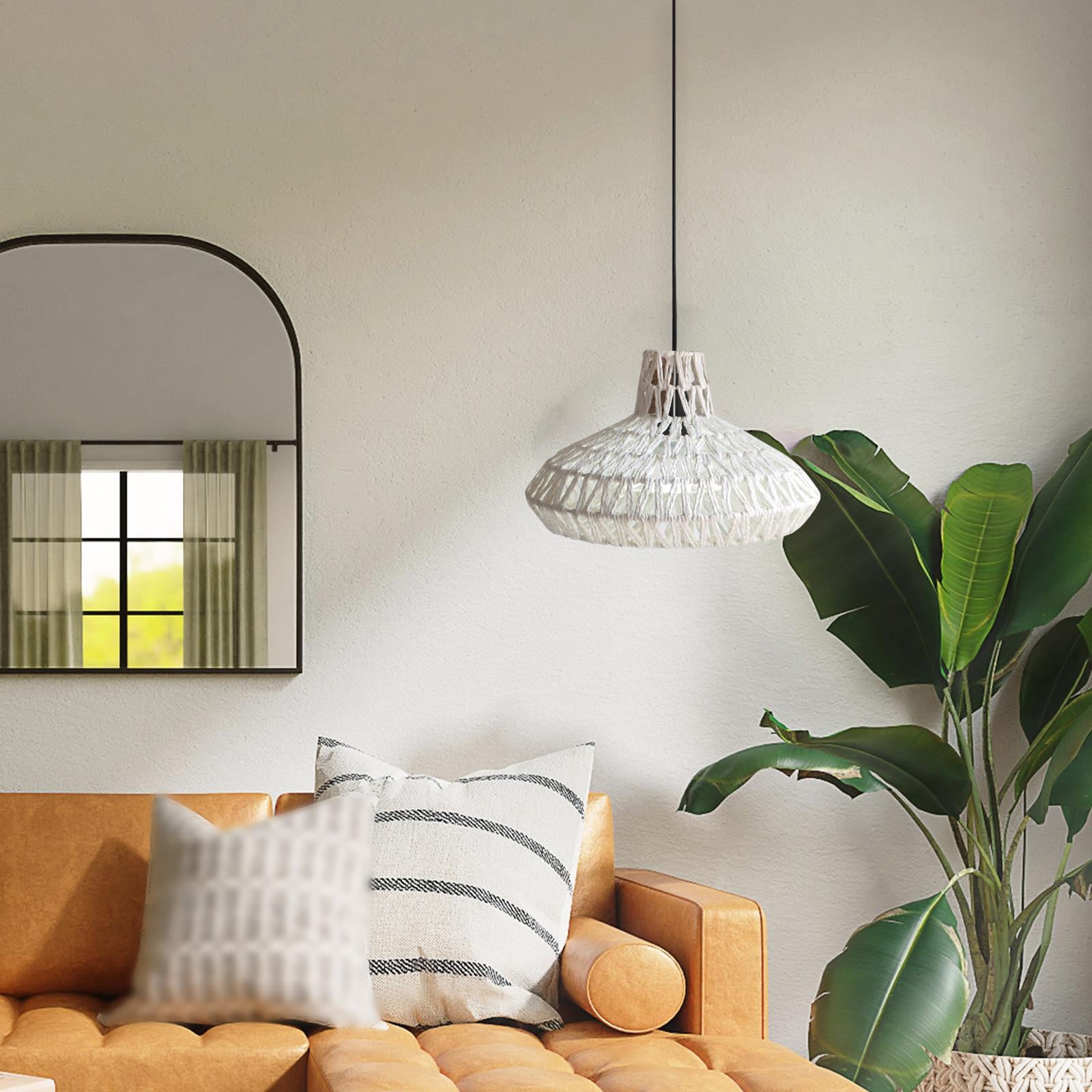 Minimalist Pendant Light Shade Hanging Lampshade Woven Lamp Shade