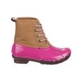thumbnail image 2 of Josmo Girl Toddler Winter Two, Tone Waterproof Lace Up Duck Boot, Fuchsia, 8, 2 of 5
