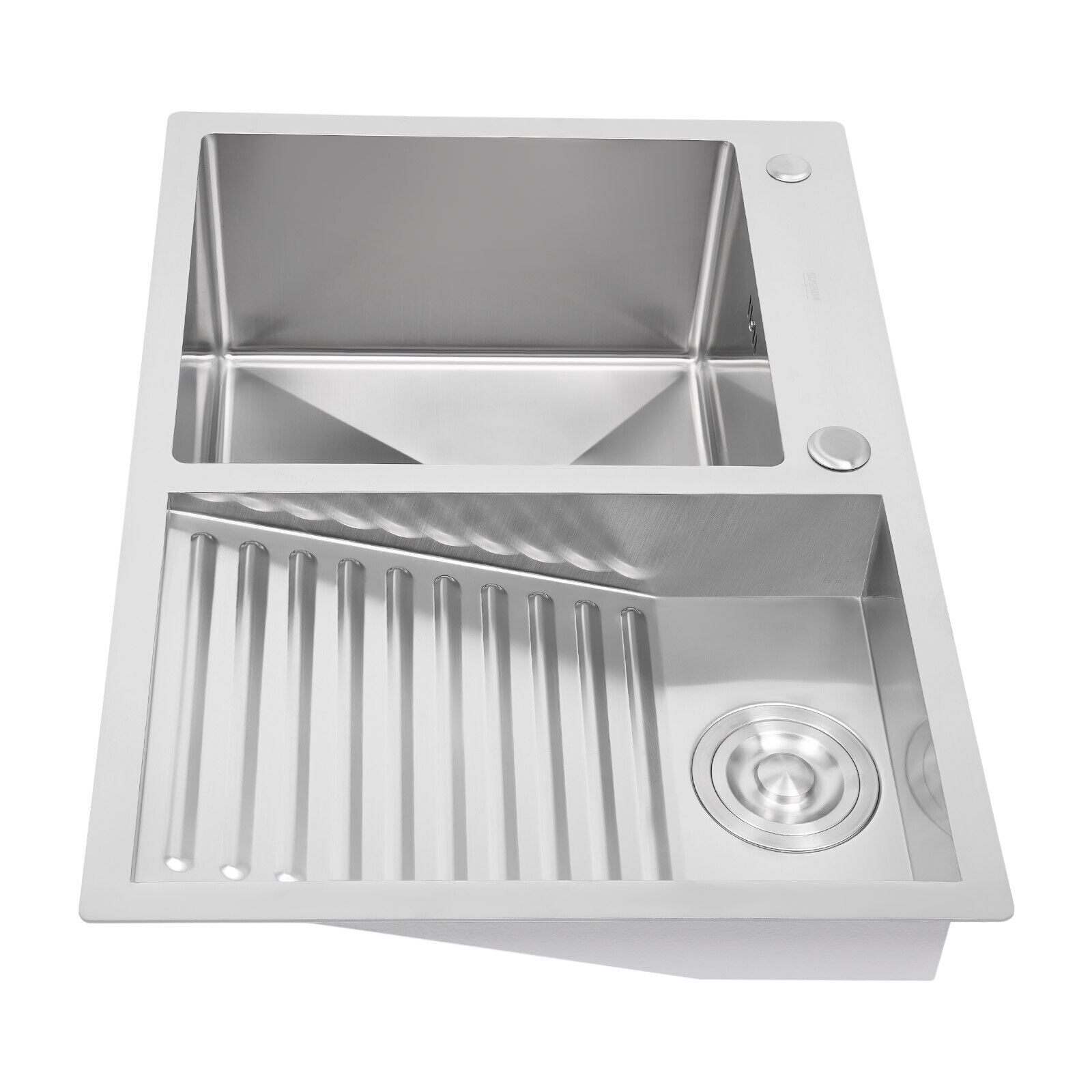 Miumaeov Double Basins Laundry Sink Stainless Steel Utility Sink Washing Basin Washboard Basin