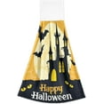 thumbnail image 2 of SKYSONIC 2 PCS Kitchen Towels with Hanging Loop, Happy Halloween Bat Dish Towels for Kitchen, Absorbent Kitchen Hand Towels , 12"x17", 2 of 6