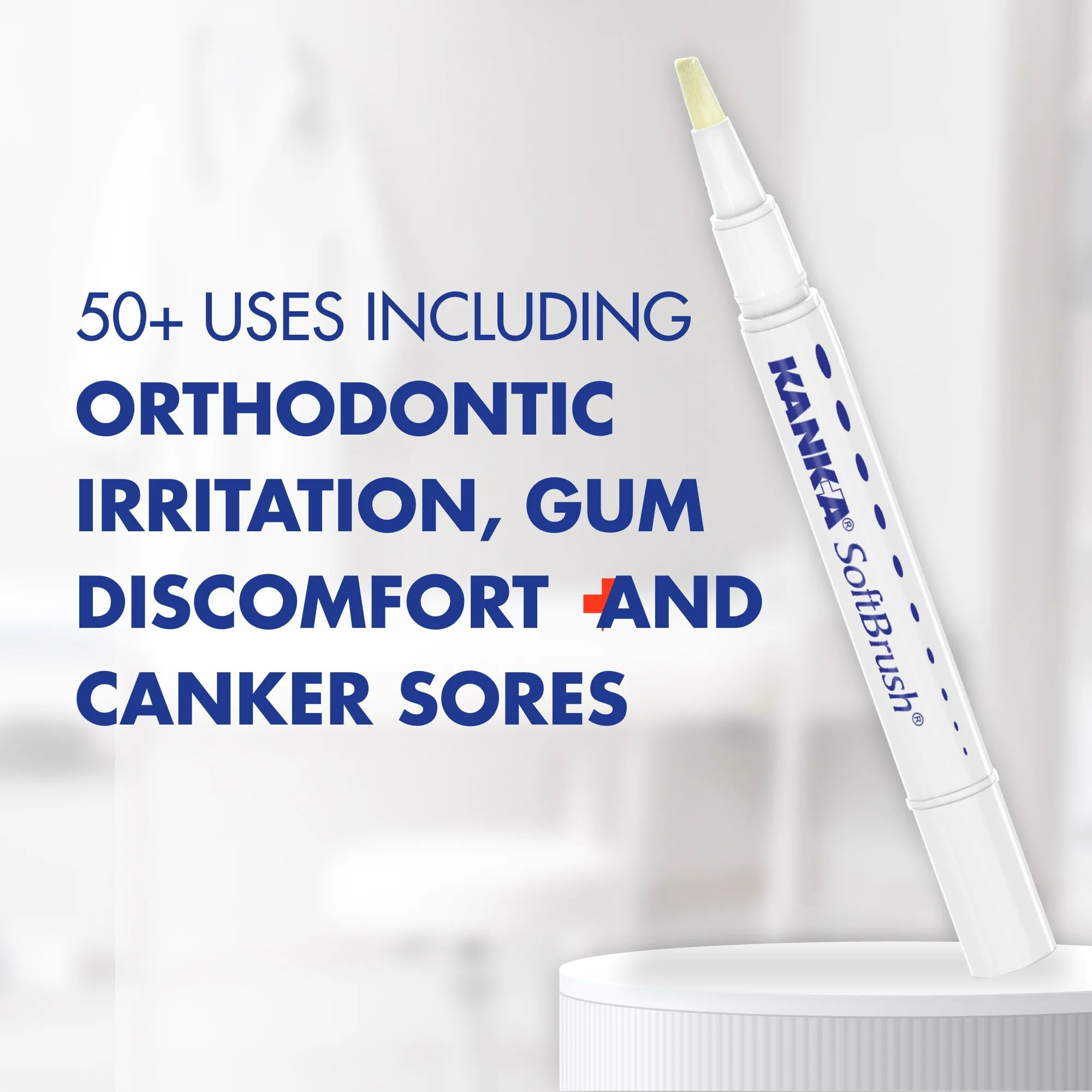 (2 pack) Kank-A Oral Pain Relief Gel with SoftBrush Applicator, .07 oz