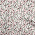 thumbnail image 1 of oneOone Cotton Flex Red Fabric Leaves & Clover Craft Projects Decor Fabric Printed By The Yard 40 Inch Wide, 1 of 5