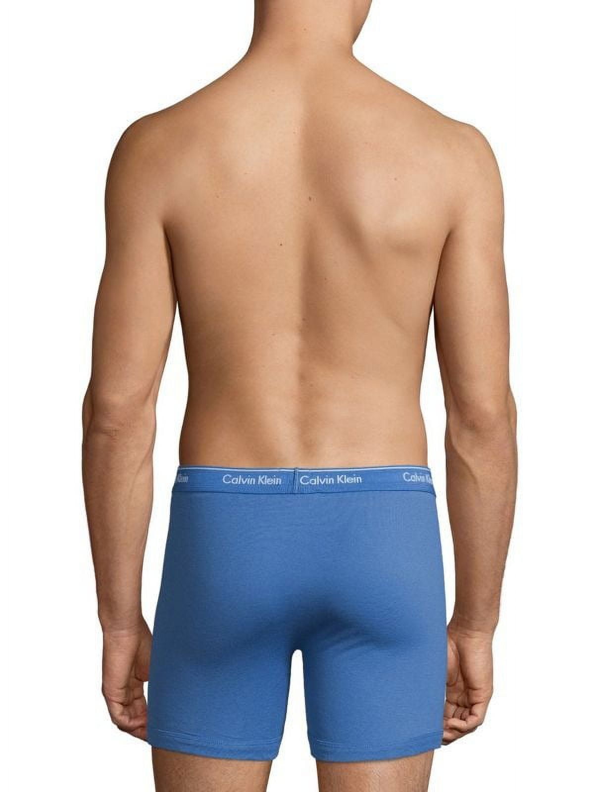 Calvin Klein BLUE Men's 3-Pack Logo Cotton Boxer Briefs, US X