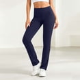 thumbnail image 6 of Risckoth Women's Yoga Pants Mid Waist Side Pockets Slim Fit Stretch Sport Leggings S-2XL, Navy, 6 of 8