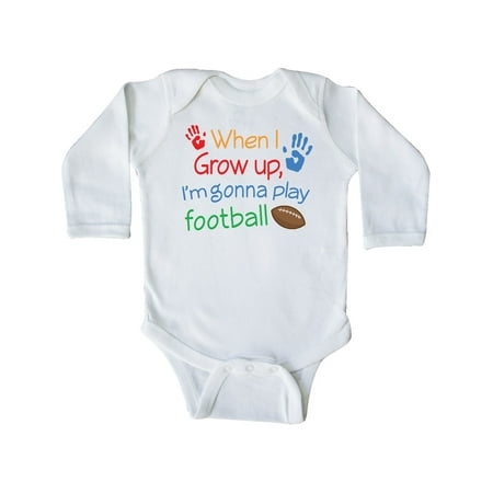 

Inktastic Future Football Player Gift Baby Boy Long Sleeve Bodysuit