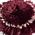 thumbnail image 5 of JWH 3D Round Burgundy Decorative Flower Throw Pillows for Bed Living Room Sofa Couch Decor 14 inch, 5 of 8