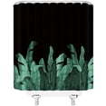 thumbnail image 3 of Tropical Leaves Shower Curtain Palm Leaf Botanical Summer Plant Modern Simple Fabric Bathroom Decor Set with Hooks（84" Wx70 H）, 3 of 3