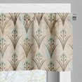 thumbnail image 5 of Ambesonne Art Deco Valance & Curtain, Oval Floral Shapes Art, 55"x24", Pale Teal Taupe Umber, 5 of 7