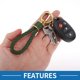 thumbnail image 4 of Llavero de Coche Único Bargains Llavero Universal con Anillo para Llaves Fobs de Cuero Sintético Metal Tono Dorado Verde Oliva 1 Pcs, 4 of 6