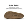 thumbnail image 2 of Women's Suede Platform Clogs Cork Footbed Sandals Mules with Adjustable Buckle Slippers Size 6-11, 2 of 5