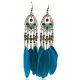 thumbnail image 3 of Minnieouse 1 par de pendientes estilo vintage gotas para los oídos adornos duraderos azul pavo real Azul eléctrico 20Conjunto, 3 of 6