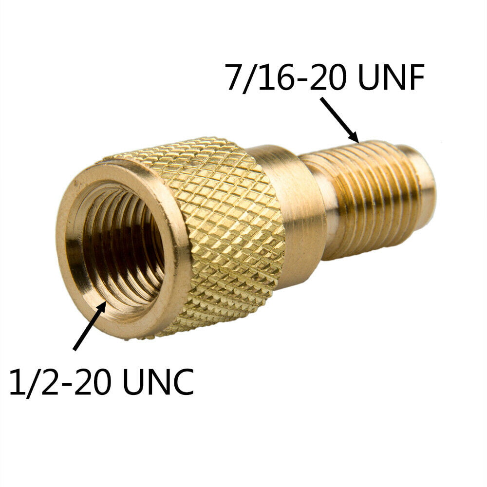 CarBole A/C R-134a Freon System Quick Coupler Connector HVAC Low and High Side 7/16-20UNF Thread Size for Automotive Air Conditioning T Coupler 