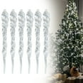 thumbnail image 3 of New Arrivals WUYVCG 6PCS Ice Icicle Ornaments Set Snowflake Teardrop & Pendant For Christmas Tree Decor ,Kitchen Fall Decor, 3 of 7