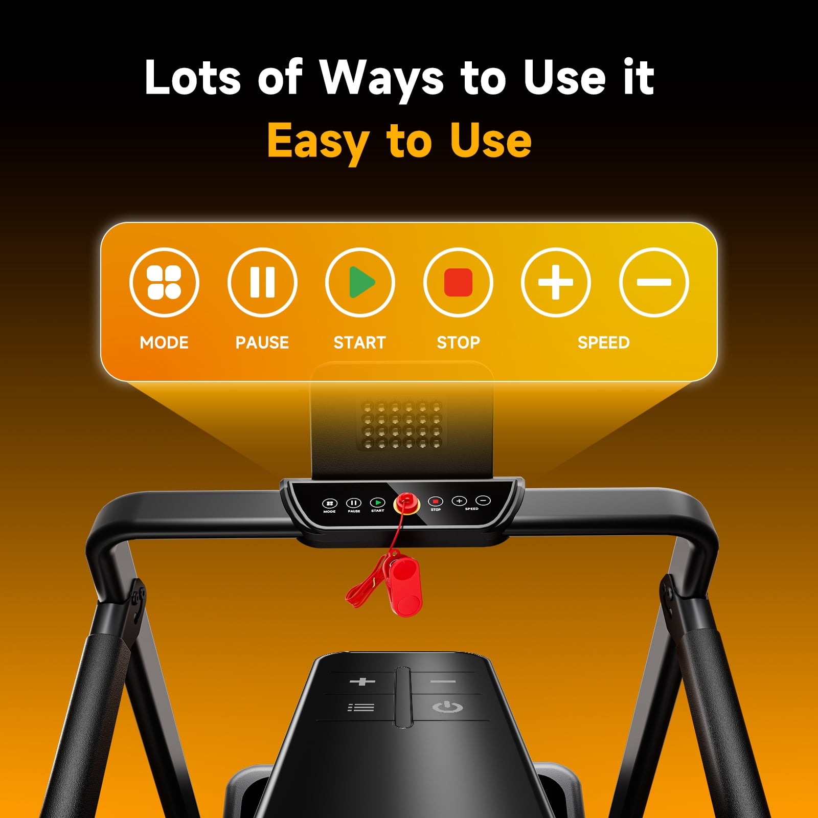 Walking Pad with Incline & Handle, Foldable Treadmill for Home, Under Desk Treadmill with APP Control, LED Display and 300 lbs Capacity
