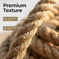 thumbnail image 3 of Jute Rope 1/2 Inch x 50 Ft, 13mm Thick Twisted Manila Ropes, Natural Heavy Duty Hemp Rope for Swing Bed, Craft, Railing, Tug of War, Landscaping, Gardening, Bundling, Hammock, Home Decorating, 3 of 9