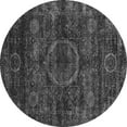 thumbnail image 1 of Ahgly Company Indoor Round Abstract Gray Modern Area Rugs, 4' Round, 1 of 4