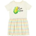 thumbnail image 3 of Inktastic Aw, Shucks, I'm Cute Corn Humor Girls Toddler Dress, 3 of 5