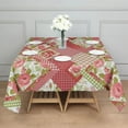 thumbnail image 3 of Pioneer Flower Floral Print Pattern Square Tablecloth,Waterproof Square Table Cover,Wipeable Spillproof Washable Table Cover for Home Kitchen Party Decor 52"x52"(132x132cm), 3 of 6