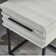 thumbnail image 6 of Roundhill Furniture Arles 3-Piece Upholstered Bedroom Set, Wingback Platform Bed with Two Nightstands, Light Gray Fabric, Queen, 6 of 12