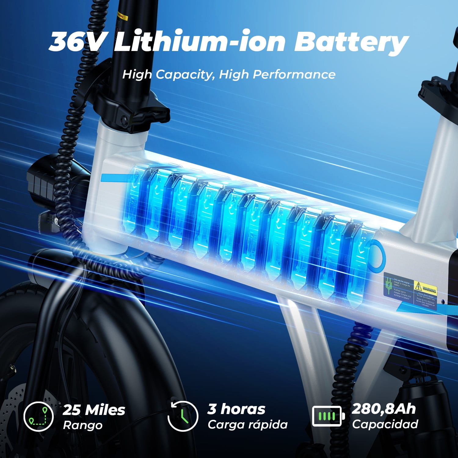 iSinwheel EB1-Pro 14" Foldable Electric Bicycle for Adults,500W 42V 10Ah Electric Bike,LCD,20MPH Commuter E Bike for Teenager ,White