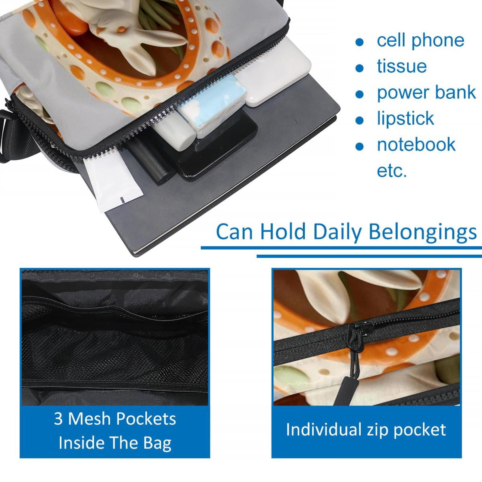 Easter Lightweight Adjustable Running Belt with Extension Strap - Unisex Fanny Pack Belt Bag