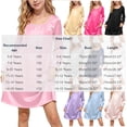 thumbnail image 3 of Girls Satin Nightgown Long Sleeve Ruffle Cuff Crewneck Dress Kids Casual Comfy Loose Outfits for Lounge Wear Pink 7-8 Years, 3 of 8
