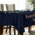 thumbnail image 5 of Yayeee Tablecloths 54" x 54" Rectangle Wrinkle Resistant Party Table Cover, Blue Christmas Light, 5 of 8