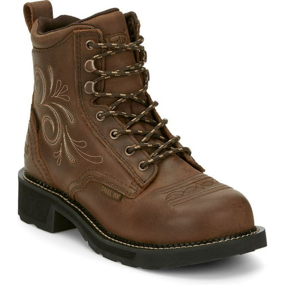 Justin Women's Katerina Waterproof Work Boot Steel Toe - GY985 5 M US