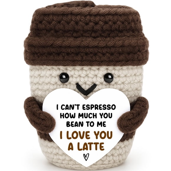 Regalo para amantes del café: decoración de taza de café tejida a crochet Agantree Art