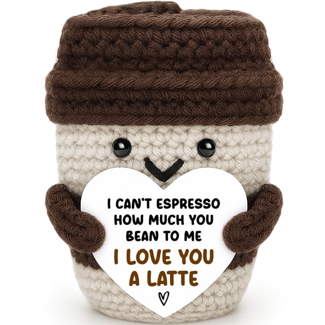 Regalo para amantes del café: decoración de taza de café tejida a crochet Agantree Art