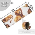 thumbnail image 3 of Cute Happy Cartoon Lions Bedside Runner Rug 2'x 6' Non Slip Carpet Floor Mat Area Rug, 3 of 8