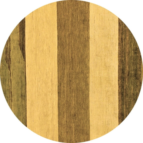 Ahgly Company Indoor Round Solid Brown Modern Area Rugs, 6' Round
