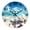 Blue3, variant on Analog Glass Blue Beach Wall Clocks Battery Operated 12 Inch | Round Sea Shell Wall Clocks for Living Room Bathroom Bedroom Kitchen Office Coastal Modern Wall Clock Non Ticking